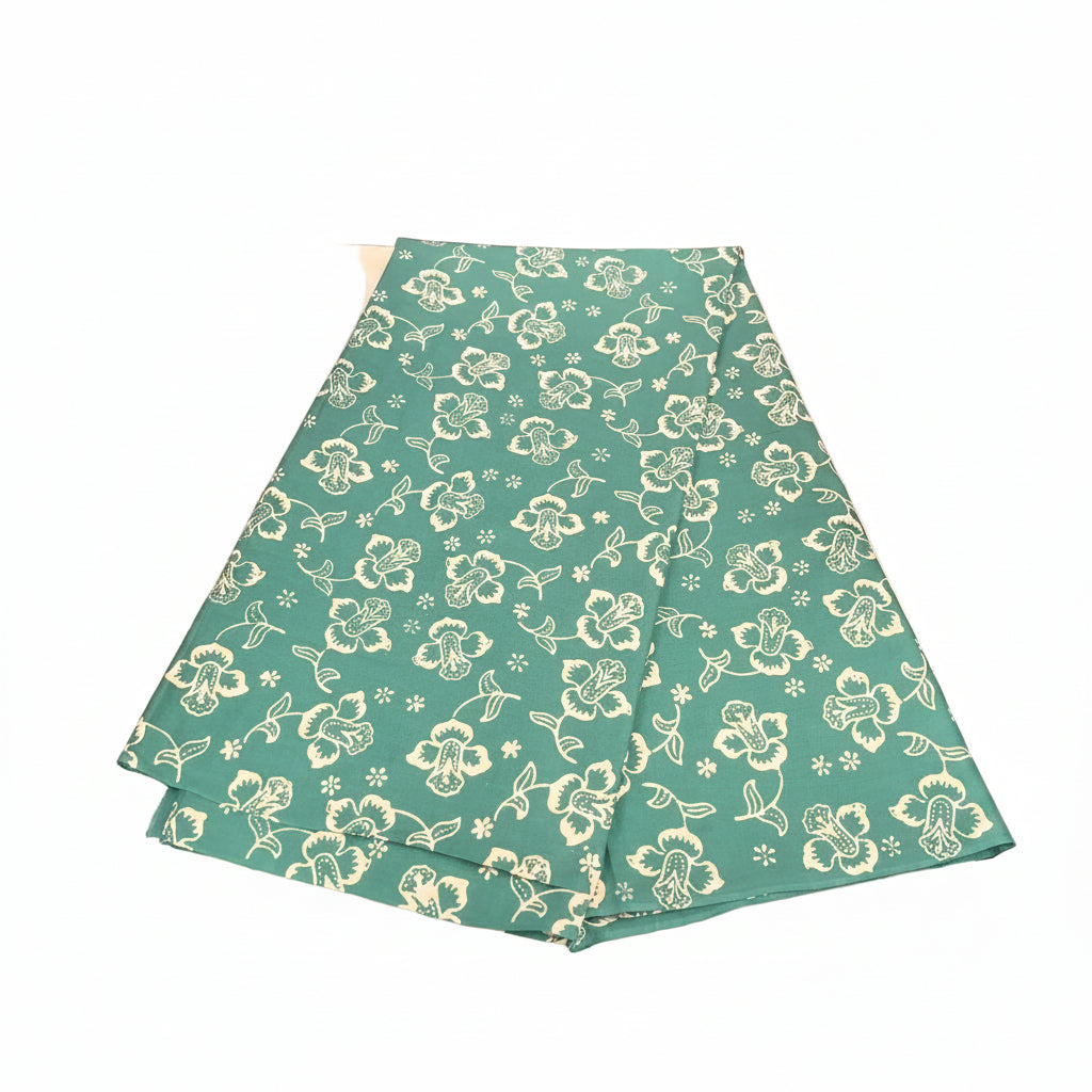 Hand Draw Batik Fabric HDBF-2M-GREEN-A7000
