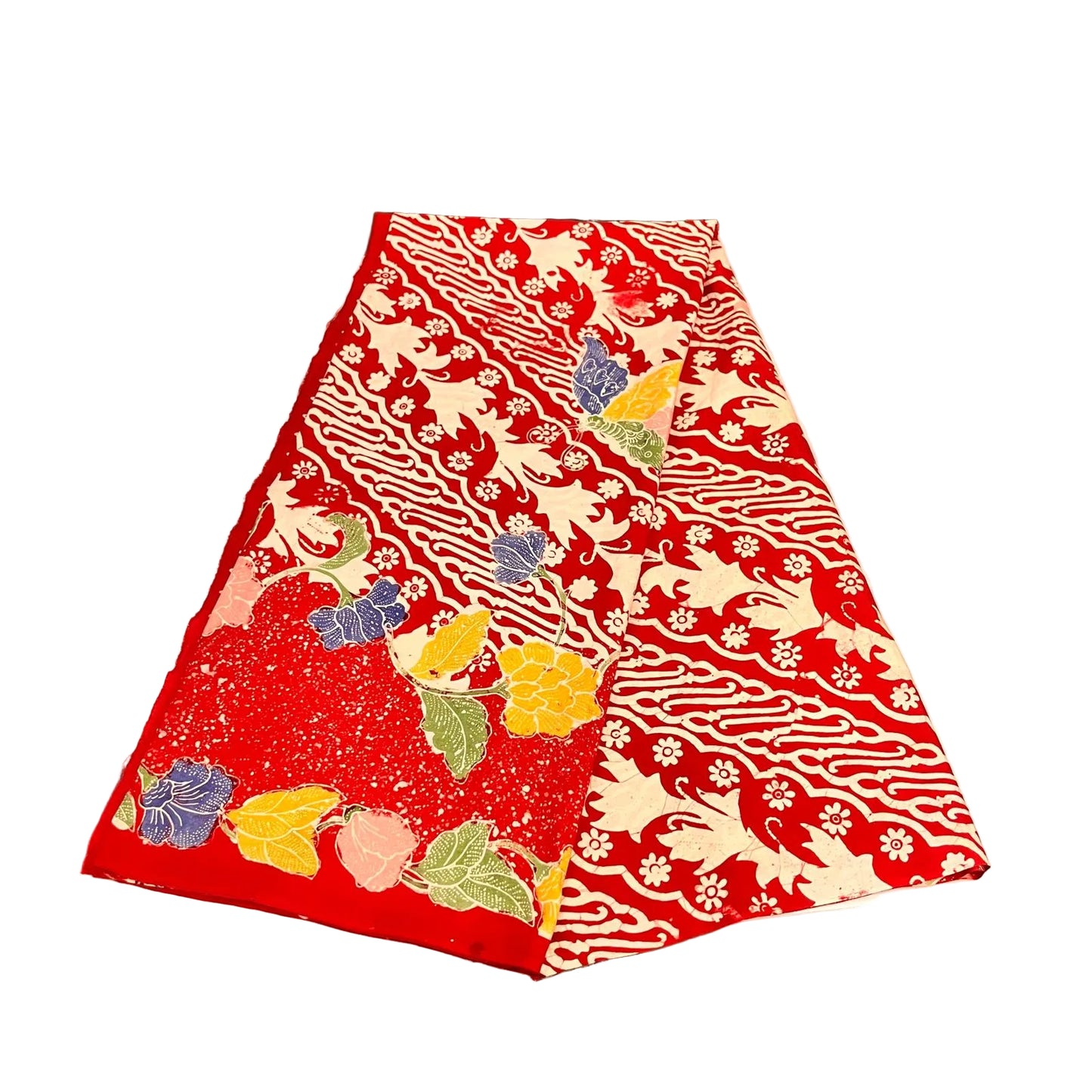 Hand Draw Batik Fabric HDBF-2M-RED-A7001