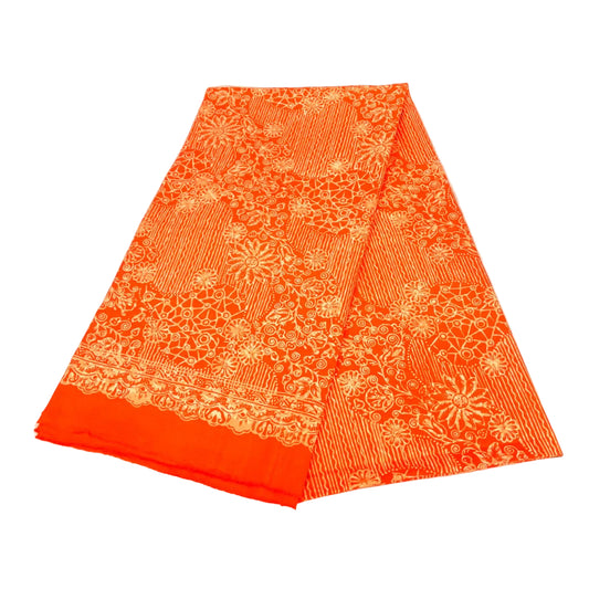 Hand Draw Batik Fabric HDBF-2M-ORANGE-A7003