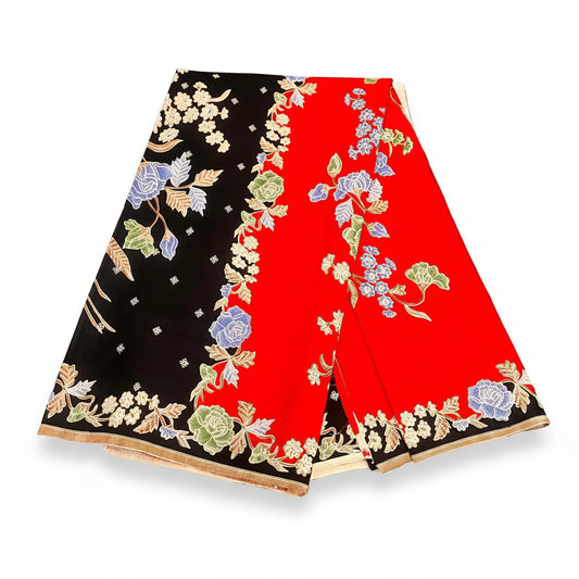Hand Draw Batik Fabric HDBF-2M-RED-A7005