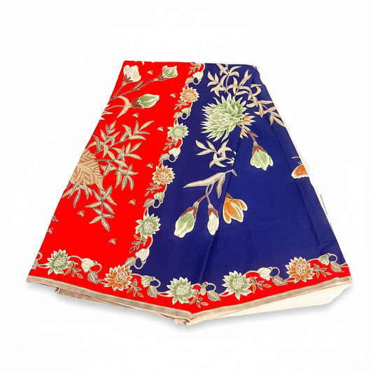 Hand Draw Batik Fabric HDBF-2M-RED-A7008