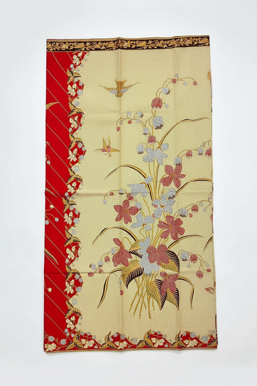 Hand Draw Batik Fabric HDBF-2M-YELLOW-A70011