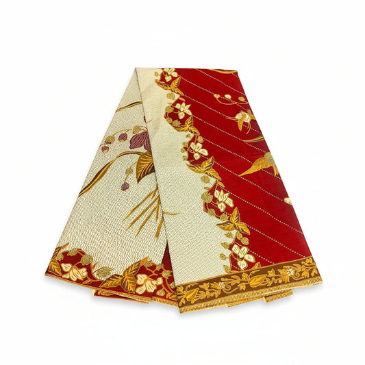 Hand Draw Batik Fabric HDBF-2M-MAROON-A70012