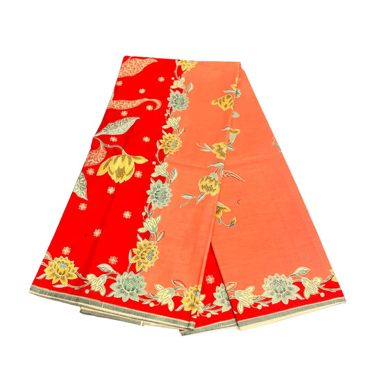 Hand Draw Batik Fabric HDBF-2M-PEACH-A70015