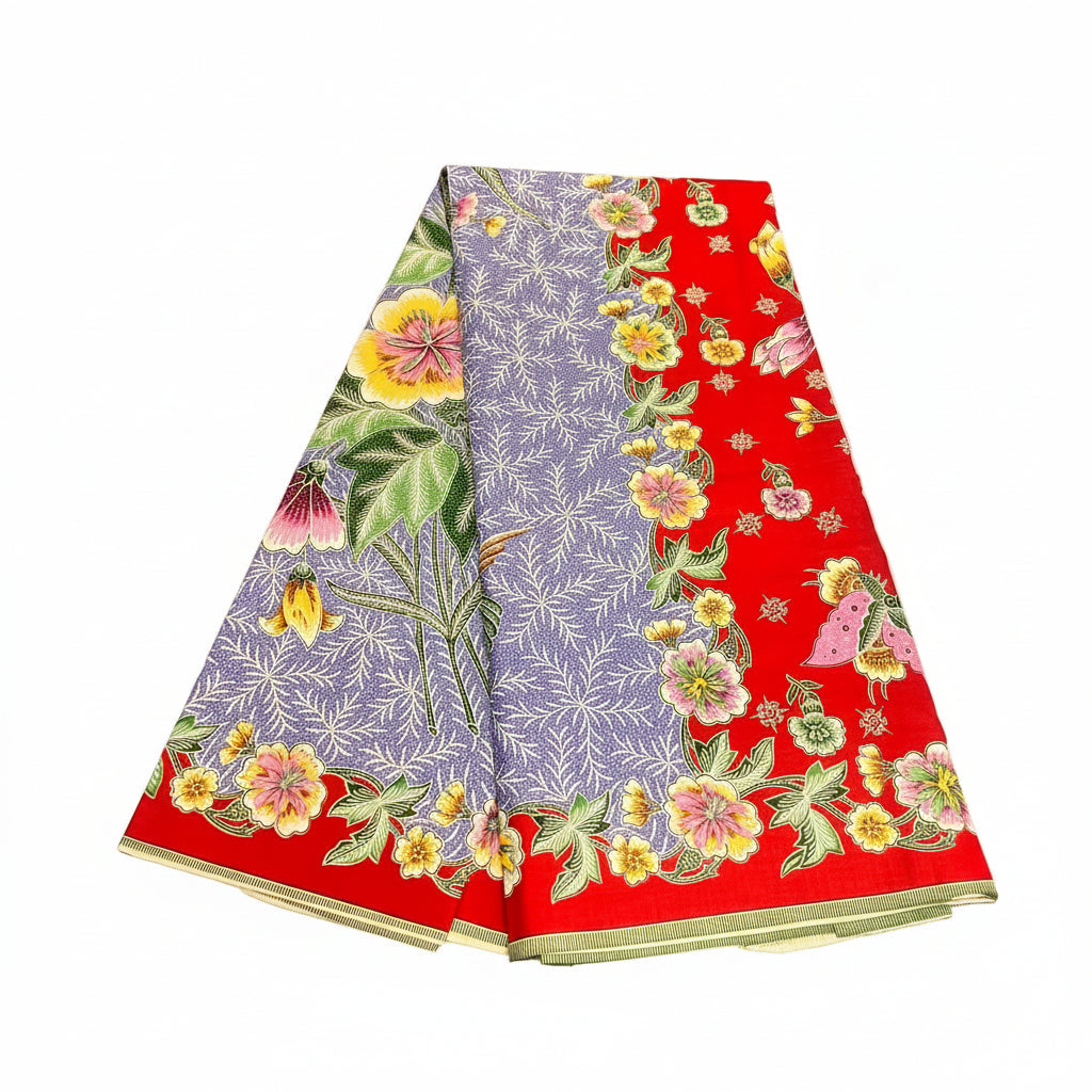 Hand Draw Batik Fabric HDBF-2M-BLUE-A70019