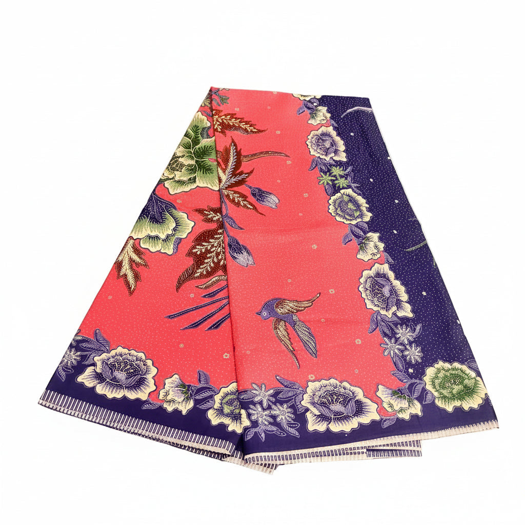 Hand Draw Batik Fabric HDBF-2M-PEACH-A70020