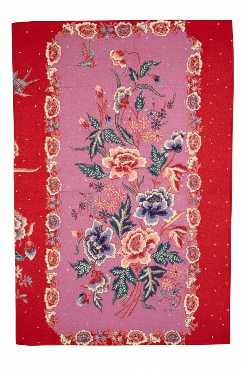 Hand Draw Batik Fabric HDBF-2M-PURPLE-A70024