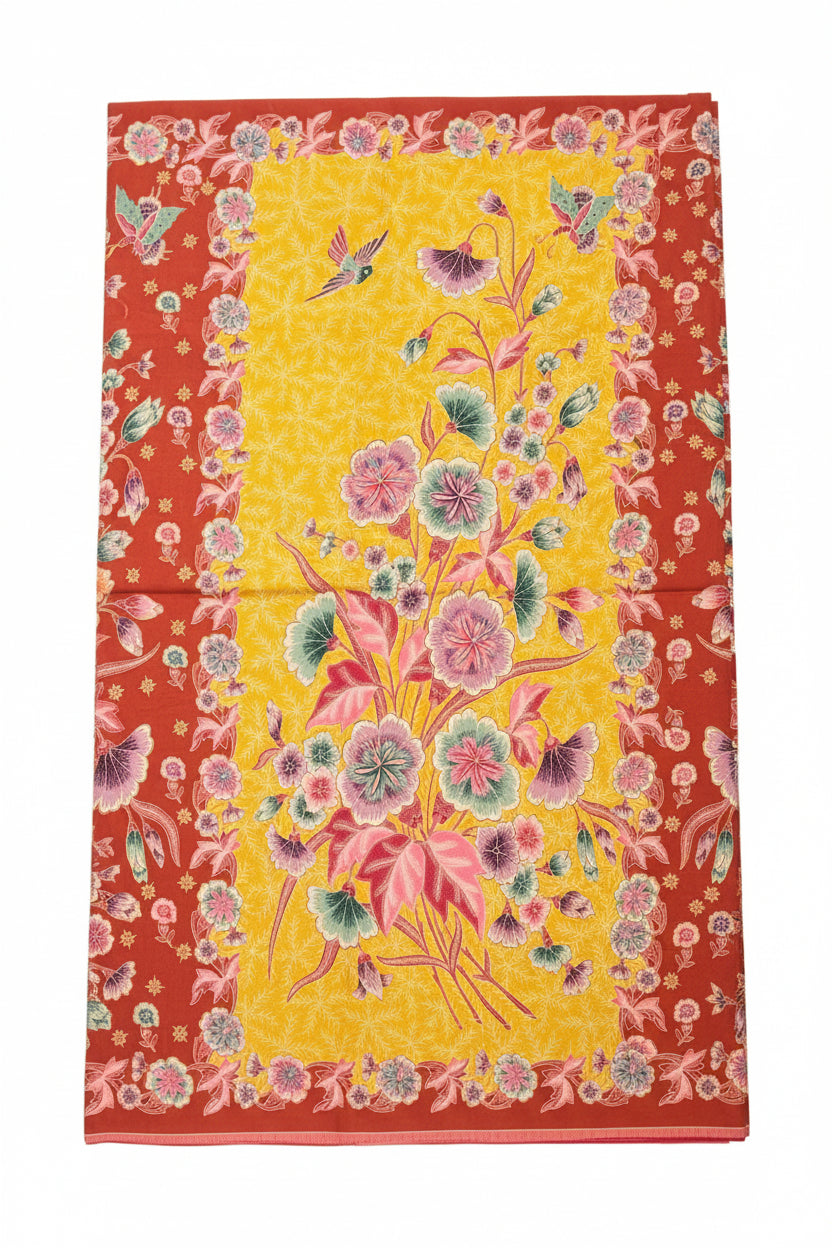Hand Draw Batik Fabric HDBF-2M-BROWN-A70018
