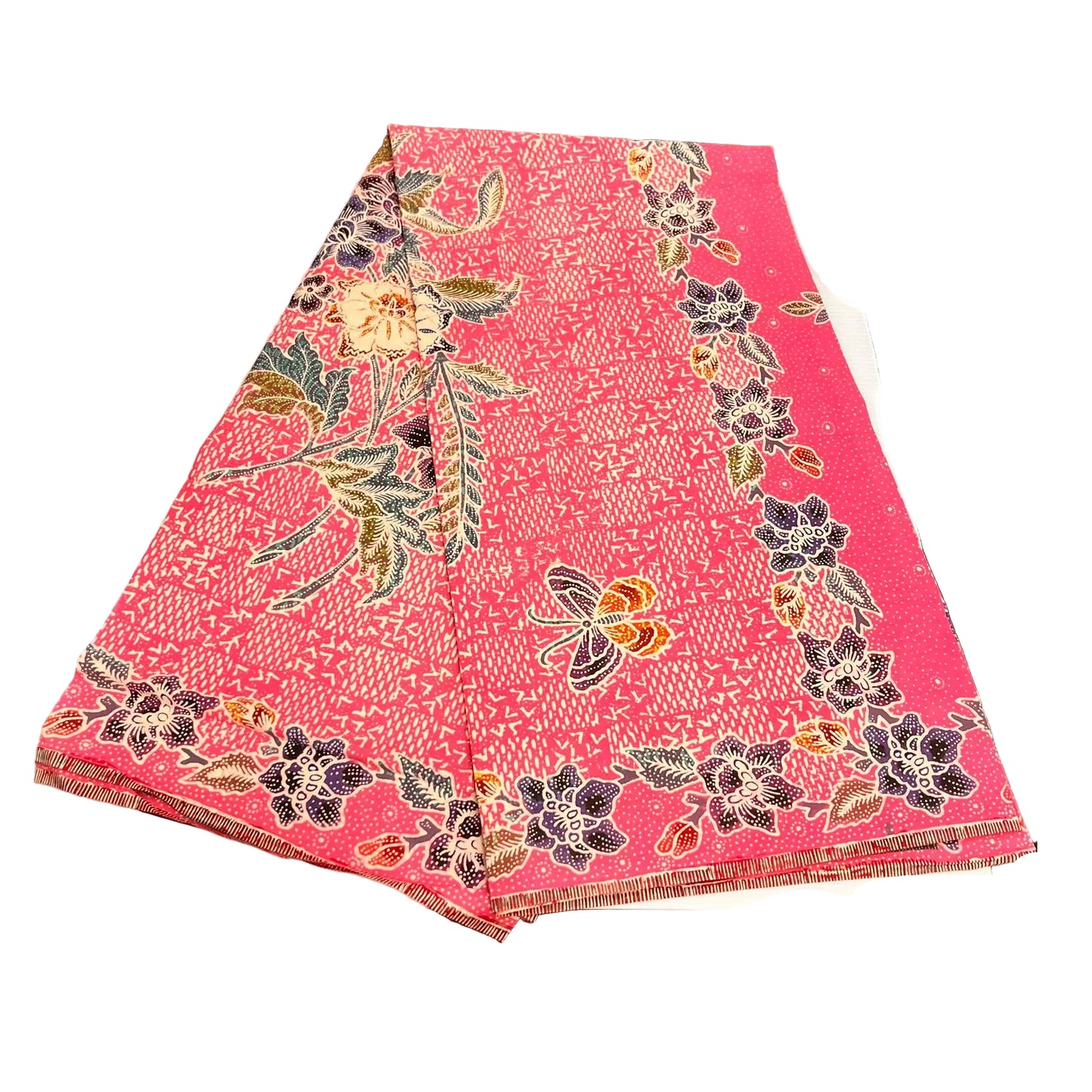 Hand Draw Batik Fabric HDBF-2M-PINK-A70031