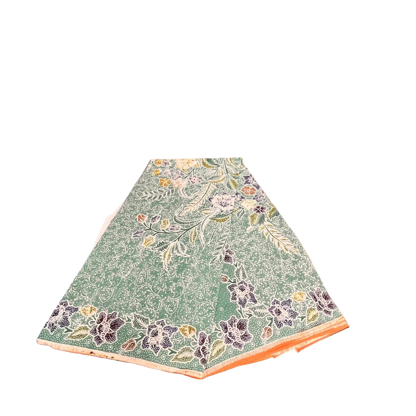Hand Draw Batik Fabric HDBF-2M-GREEN-A70034