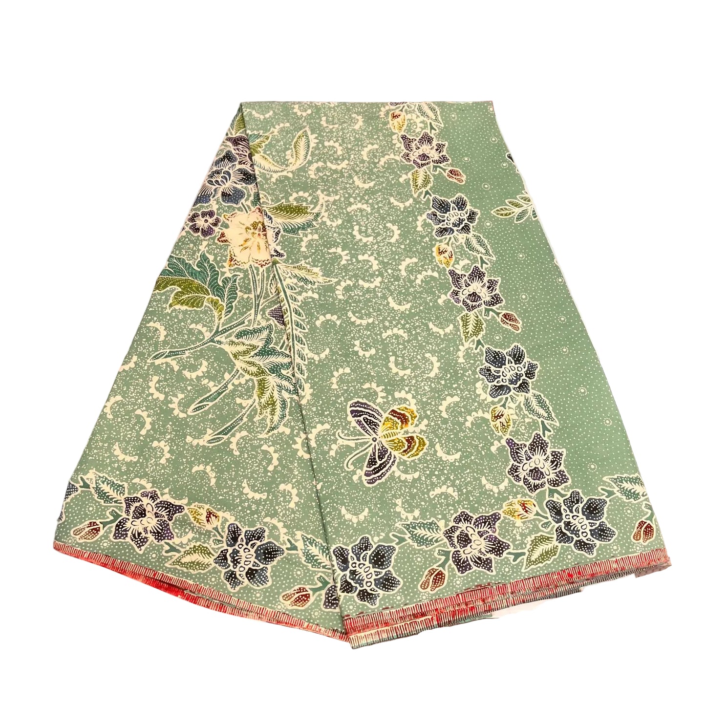 Hand Draw Batik Fabric HDBF-2M-GREEN-A70036