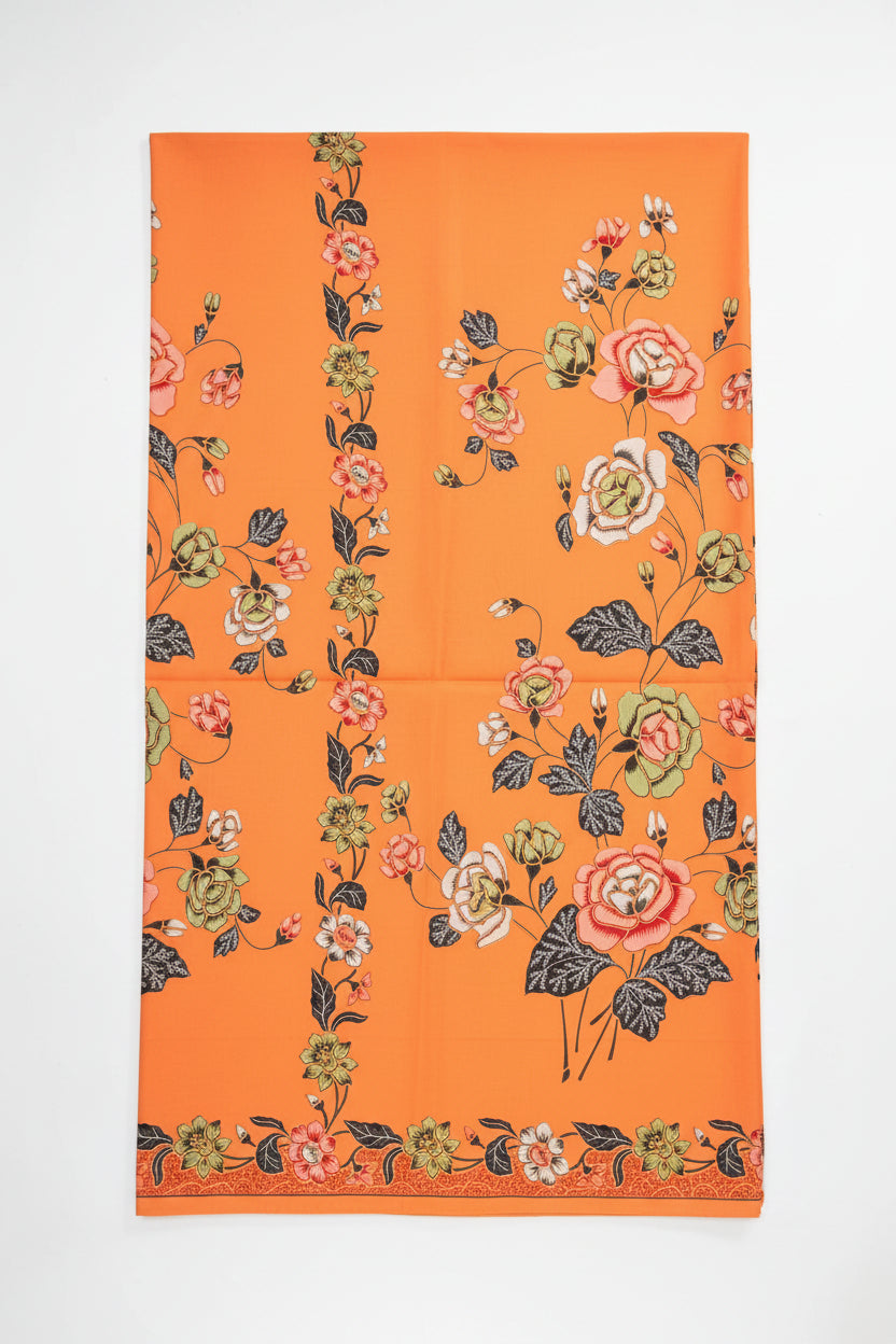 Handstamp Batik Fabric HSBF-2M-ORANGE-90146