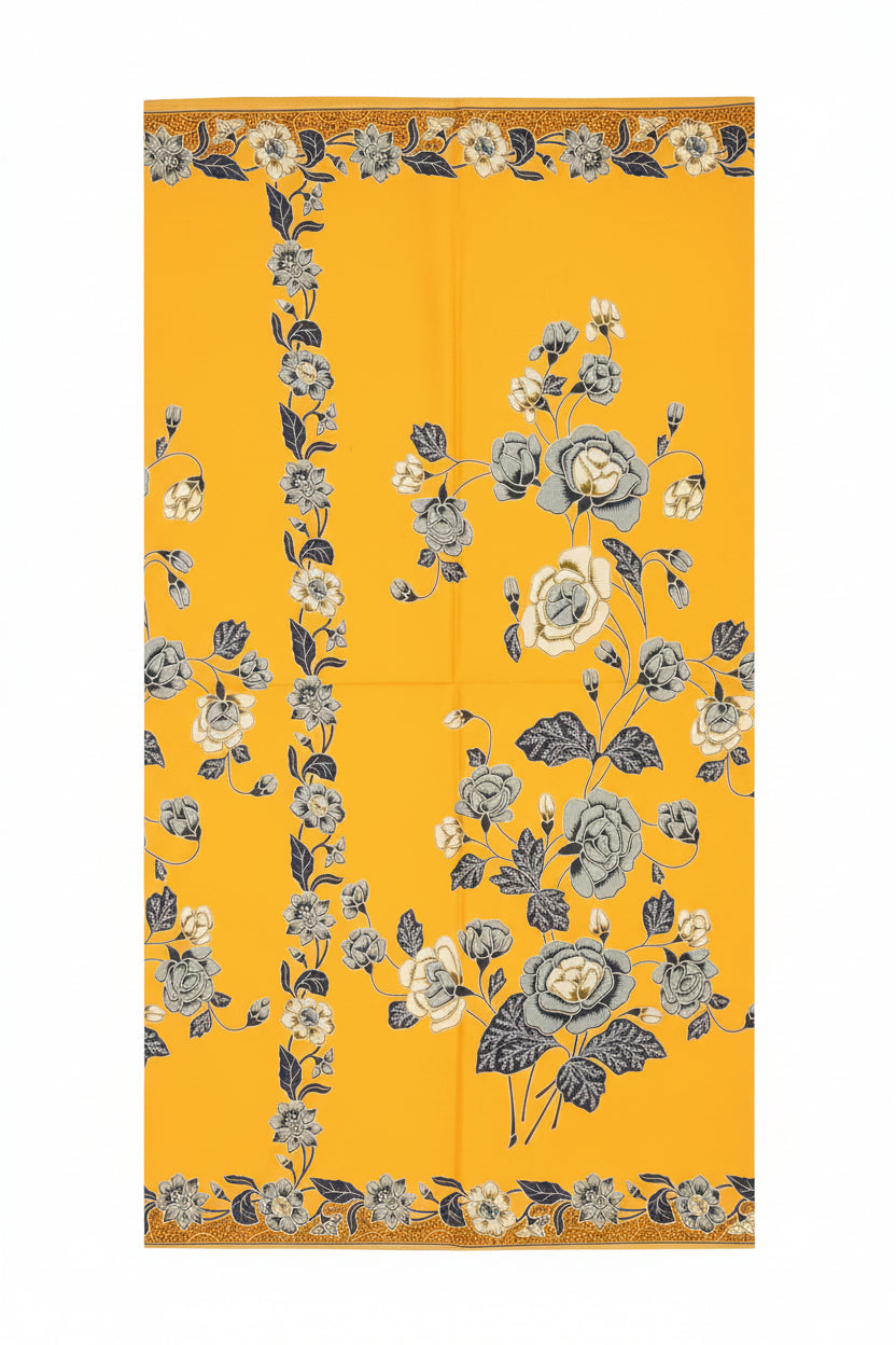 Handstamp Batik Fabric HSBF-2M-YELLOW-90148