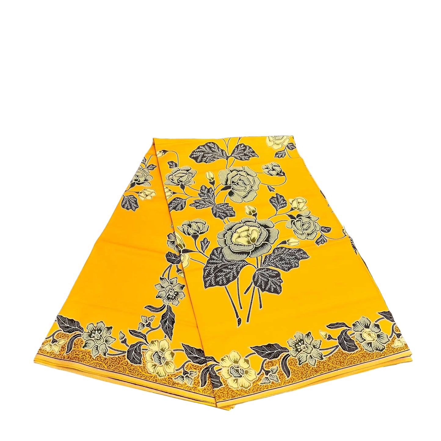 Handstamp Batik Fabric HSBF-2M-YELLOW-90148