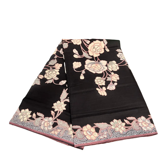 Handstamp Batik Fabric HSBF-2M-BLACK-90150