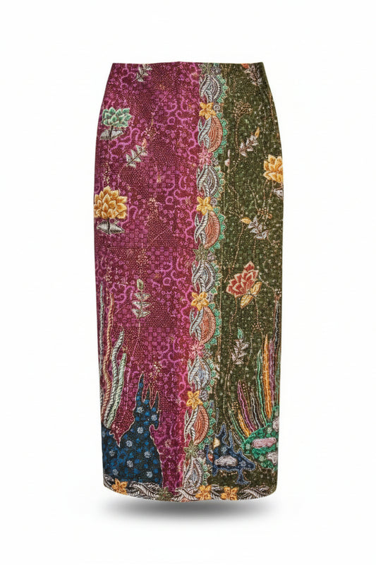 Ladies Batik Sarong LBS-L-PURPLE-333045
