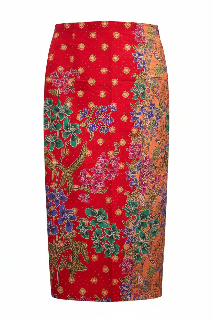 Ladies Batik Sarong LBS-XL-RED-3333041