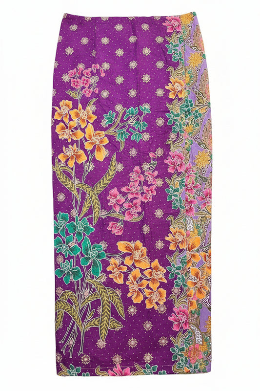 Ladies Batik Sarong LBS-S-PURPLE-3038