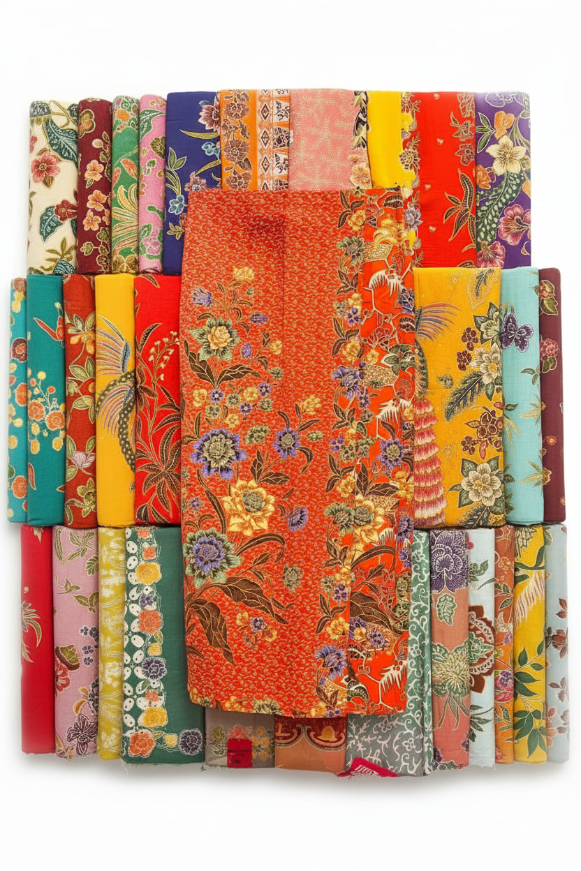 Ladies Batik Sarong LBS-L-ORANGE-333040
