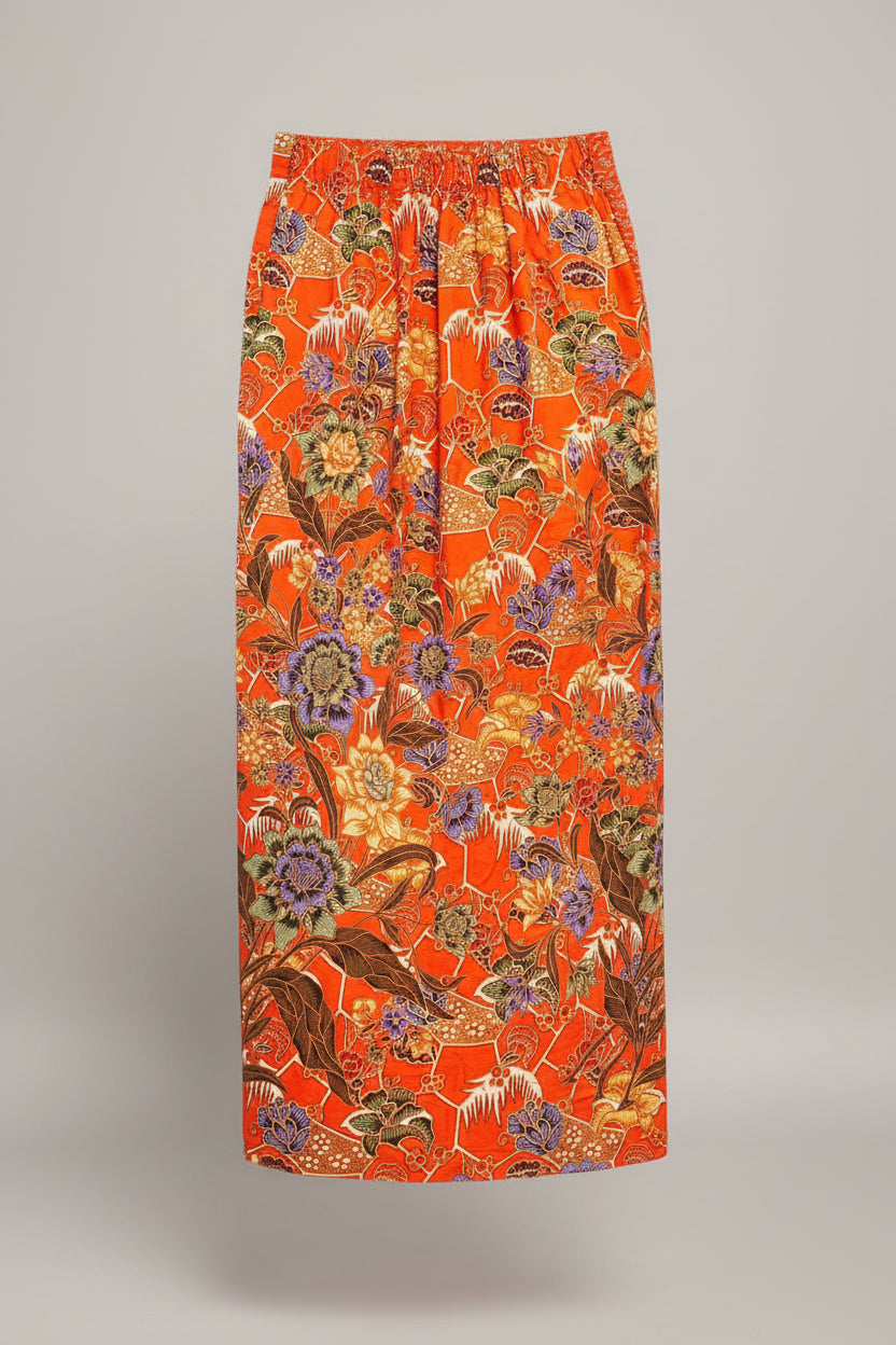 Ladies Batik Sarong LBS-L-ORANGE-333040