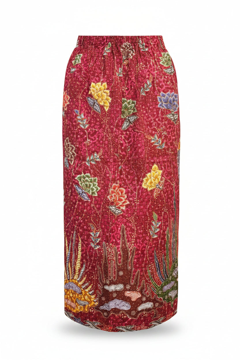 Ladies Batik Sarong LBS-L-PURPLE-333042