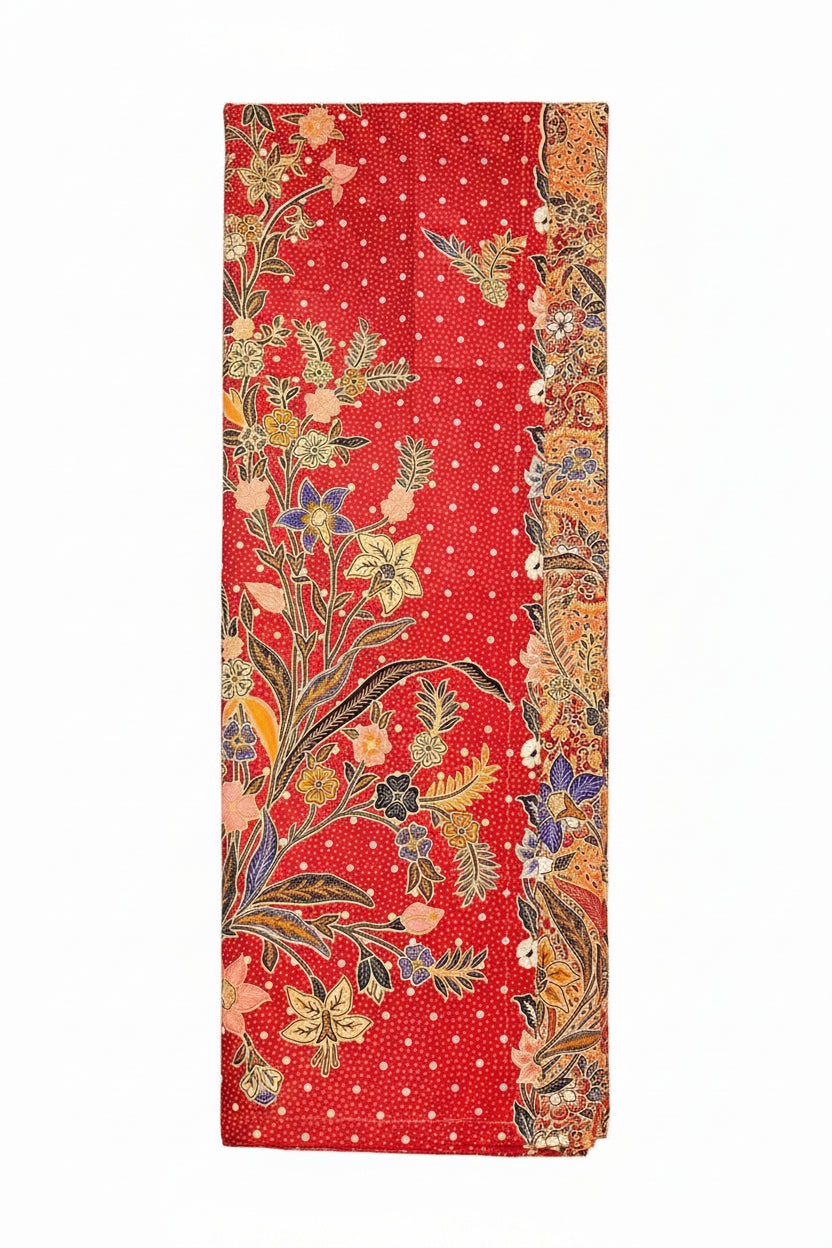 Ladies Batik Sarong LBS-M-RED-33042