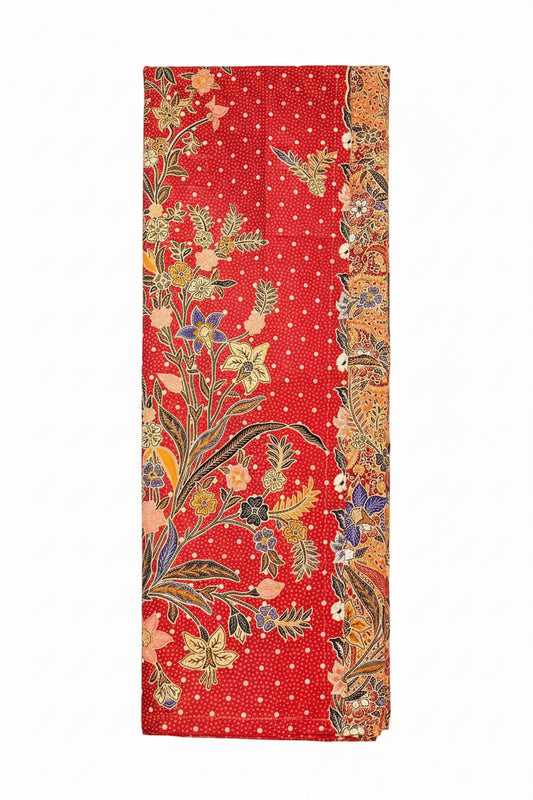 Ladies Batik Sarong LBS-M-RED-33042