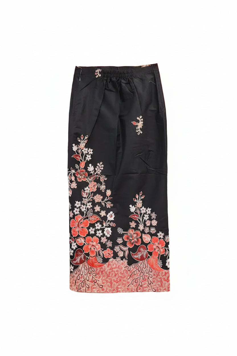 Ladies Batik Sarong LBS-M-BLACK-33047