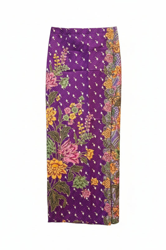 Ladies Batik Sarong LBS-M-PURPLE-33043