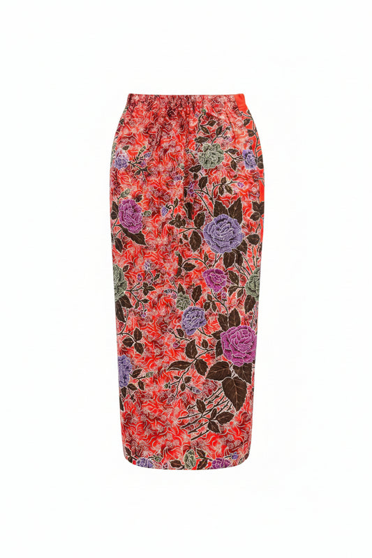 Ladies Batik Sarong LBS-M-RED-33044