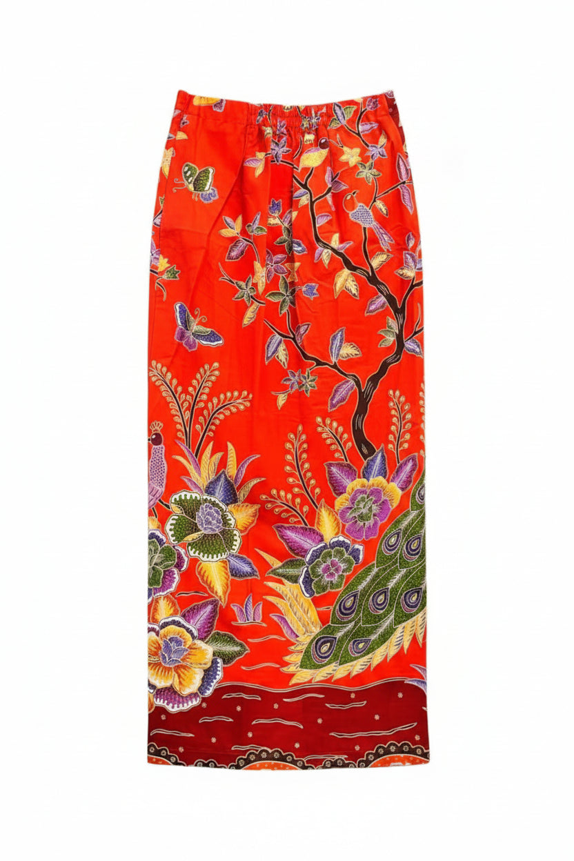 Ladies Batik Sarong LBS-M-RED-33046