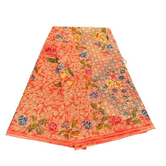 Hand Draw Batik Fabric HDBF-2M-PINK-A15021