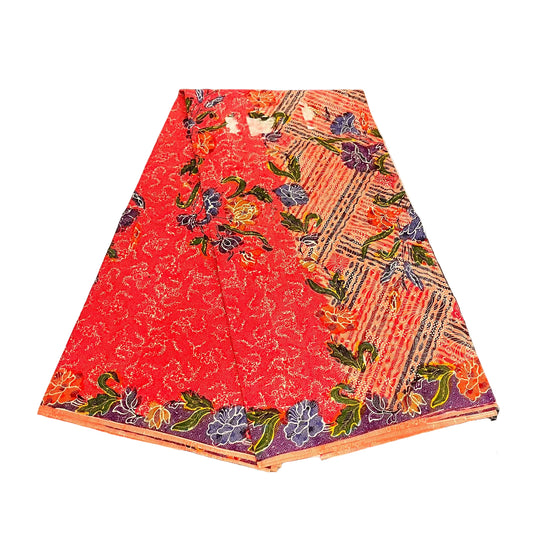 Hand Draw Batik Fabric HDBF-2M-PURPLE-A15039