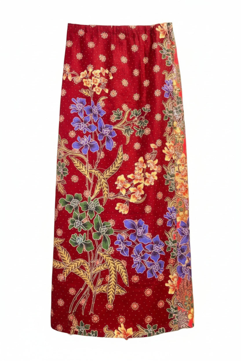 Ladies Batik Sarong LBS-L-MAROON-333047