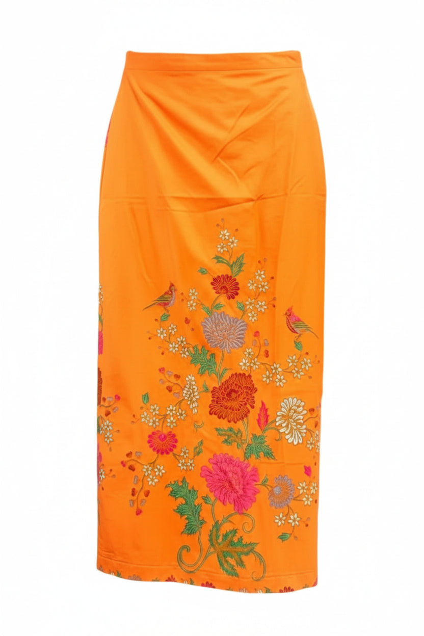 Ladies Batik Sarong LBS-S-ORANGE-3041