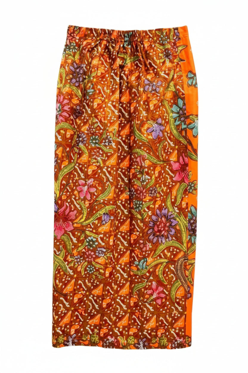 Ladies Batik Sarong LBS-M-ORANGE-33048