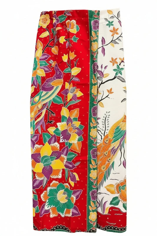 Ladies Batik Sarong LBS-M-RED-33049