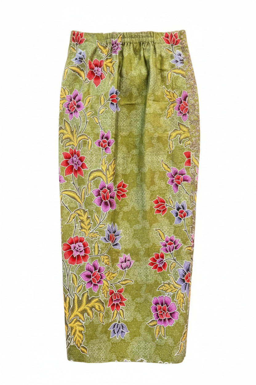 Ladies Batik Sarong LBS-M-GREEN-33050