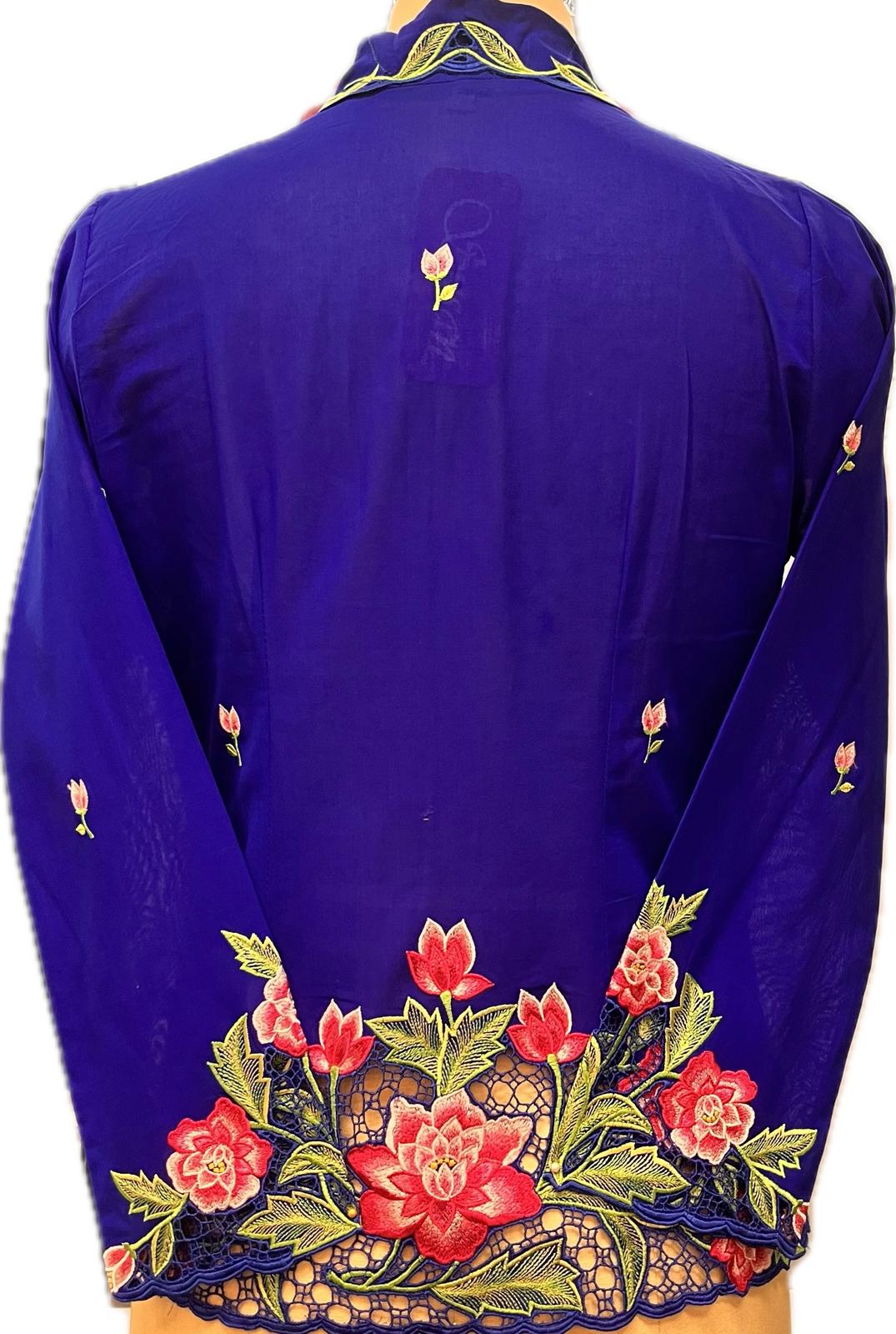 Premium Peranakan Top PPT-M-BLUE-B66025