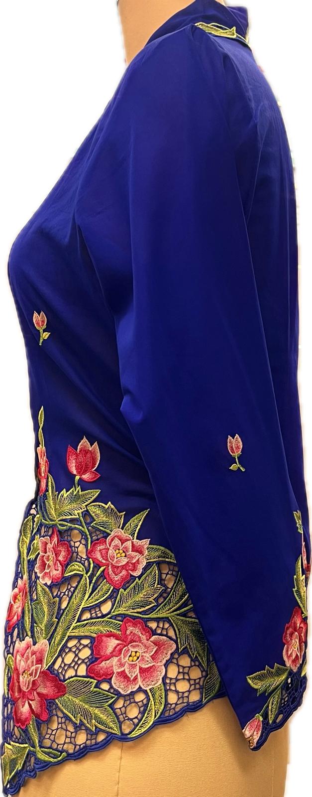 Premium Peranakan Top PPT-M-BLUE-B66025