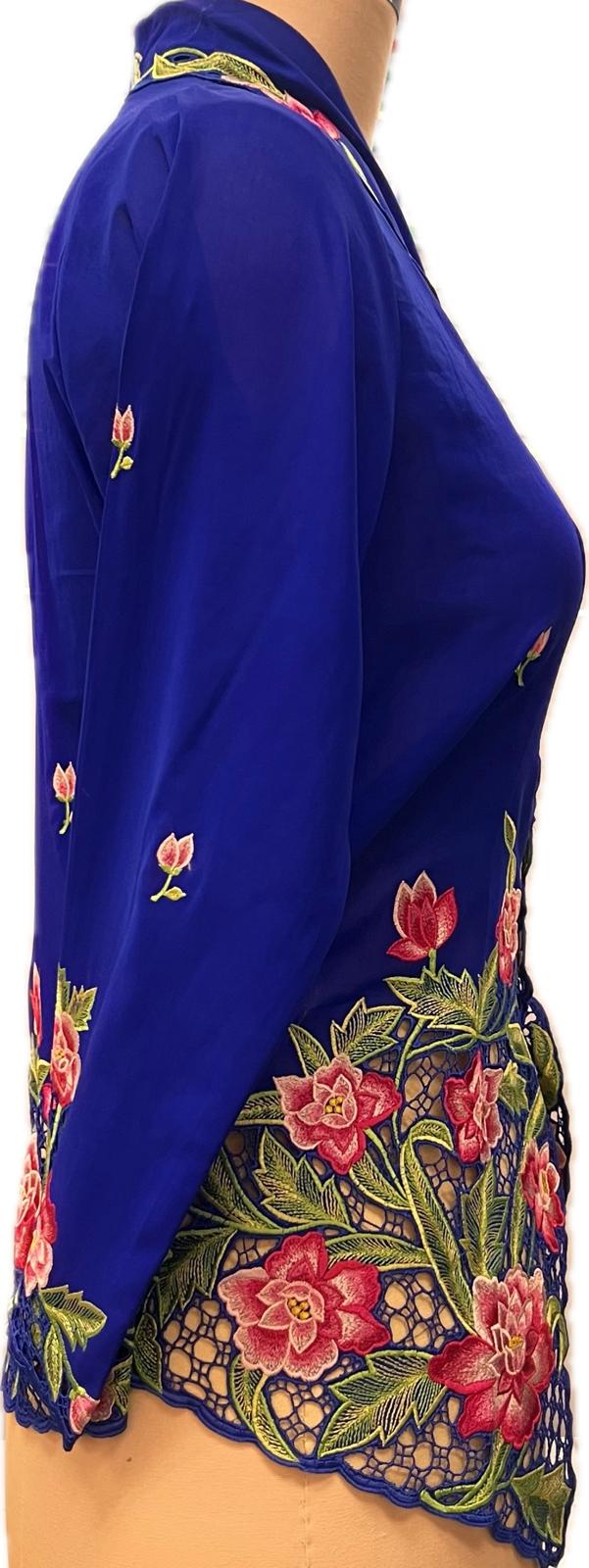 Premium Peranakan Top PPT-M-BLUE-B66025