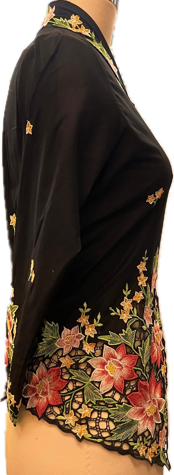 Premium Peranakan Top PPT-M-BLACK-B66027