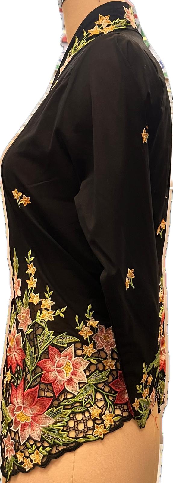 Premium Peranakan Top PPT-M-BLACK-B66027