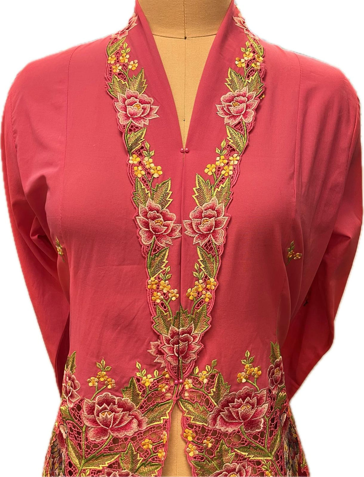 Premium Peranakan Top PPT-L-PINK-B666017