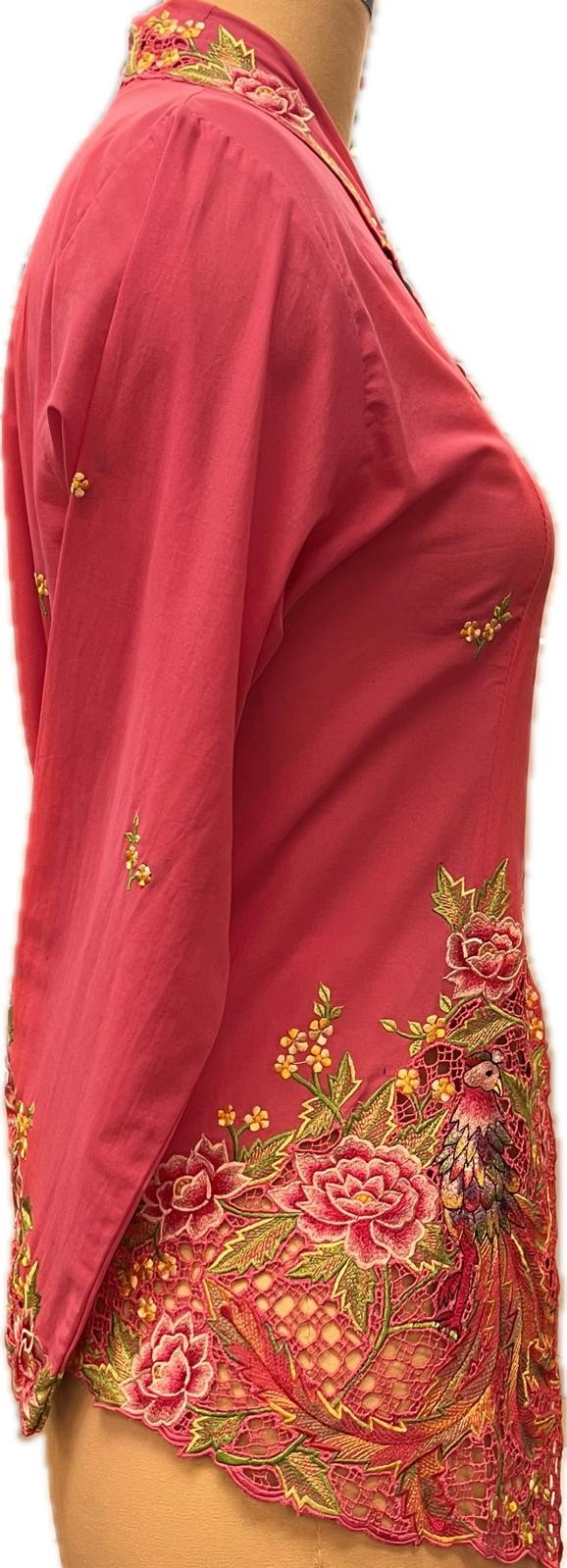 Premium Peranakan Top PPT-L-PINK-B666017