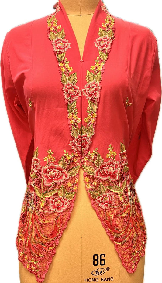 Premium Peranakan Top PPT-L-PINK-B666020
