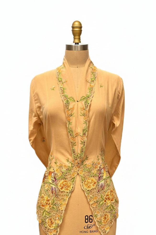 Premium Peranakan Top PPT-L-BEIGE-B666022
