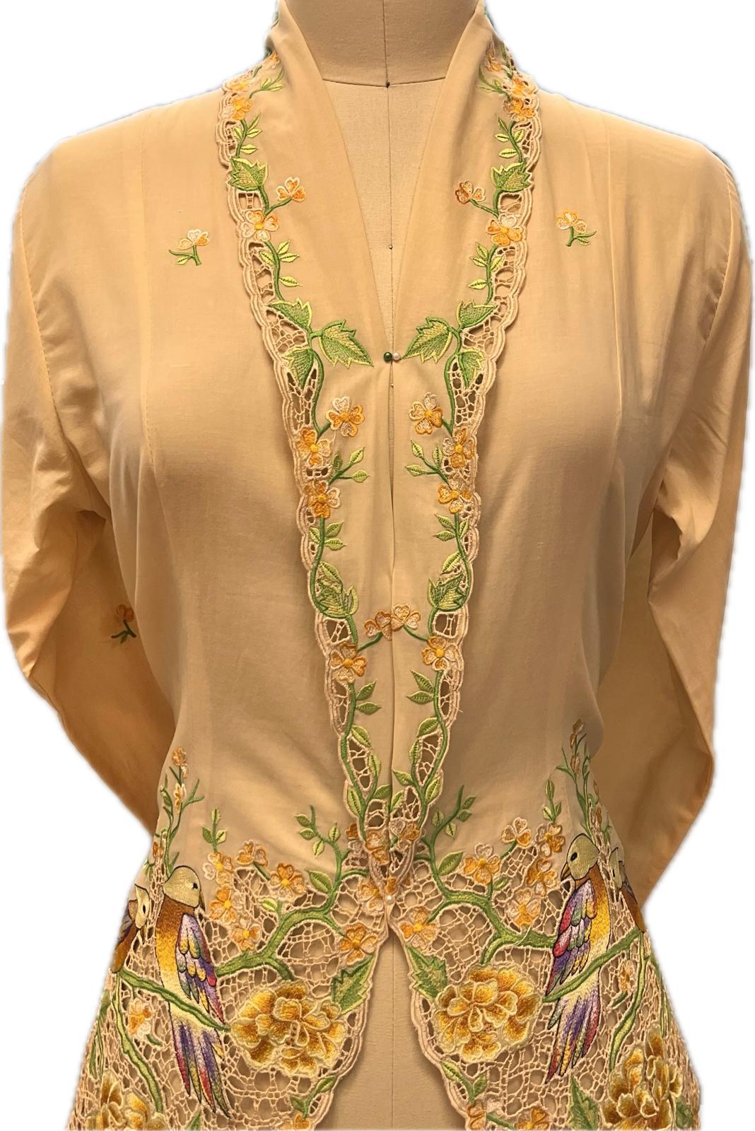 Premium Peranakan Top PPT-L-BEIGE-B666022