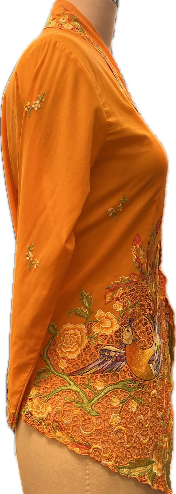 Premium Peranakan Top PPT-L-ORANGE-B666016