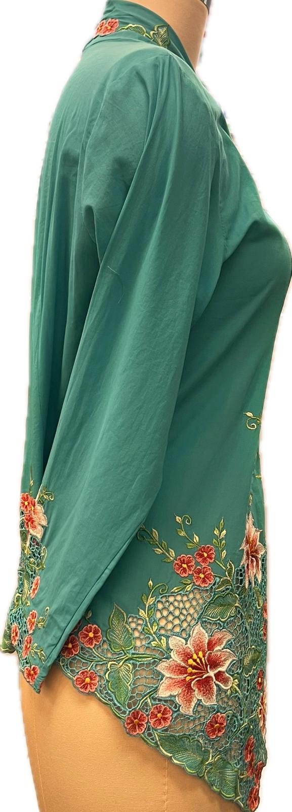 Premium Peranakan Top PPT-L-TURQUIOSE-B666024
